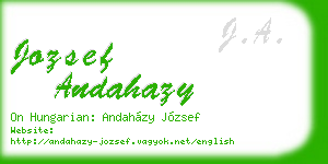 jozsef andahazy business card