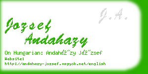 jozsef andahazy business card